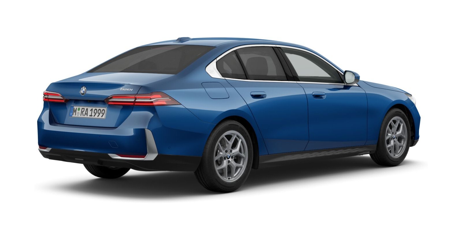 BMW BMW 5er in Blau von hinten BMW BMW 5er in Blau von hinten
