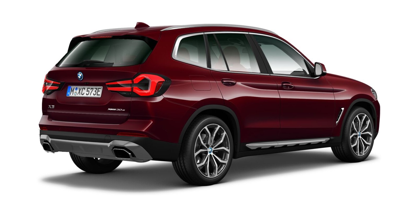 BMW BMW X in Rot von hinten BMW BMW X in Rot von hinten
