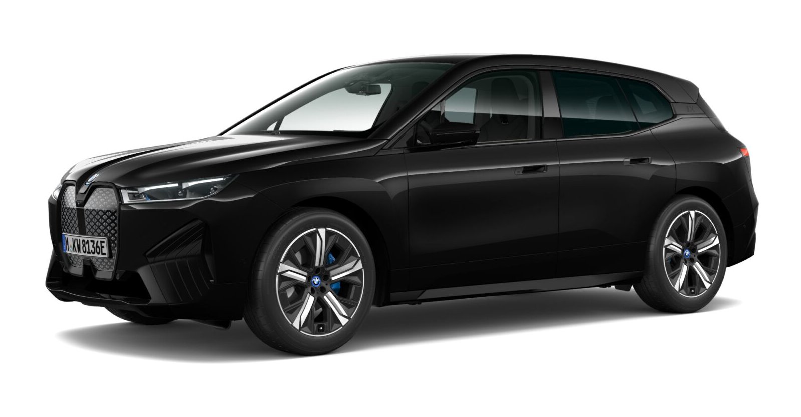 BMW iX xDrive50 in Schwarz von vorne BMW iX xDrive50 in Schwarz von vorne
