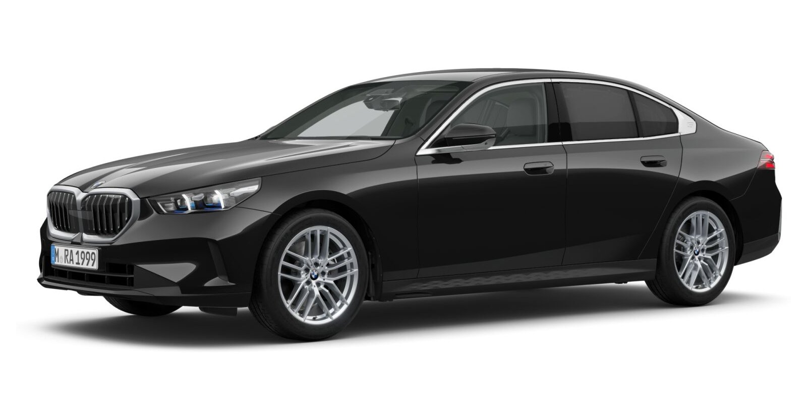 BMW BMW 5er in Schwarz von vorne