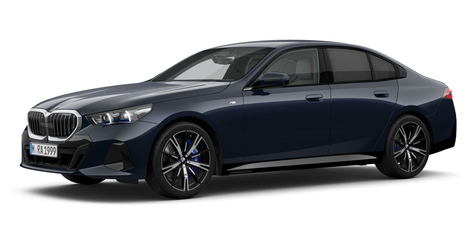 BMW 540d xDrive Limousine in Schwarz von vorne BMW 540d xDrive Limousine in Schwarz von vorne
