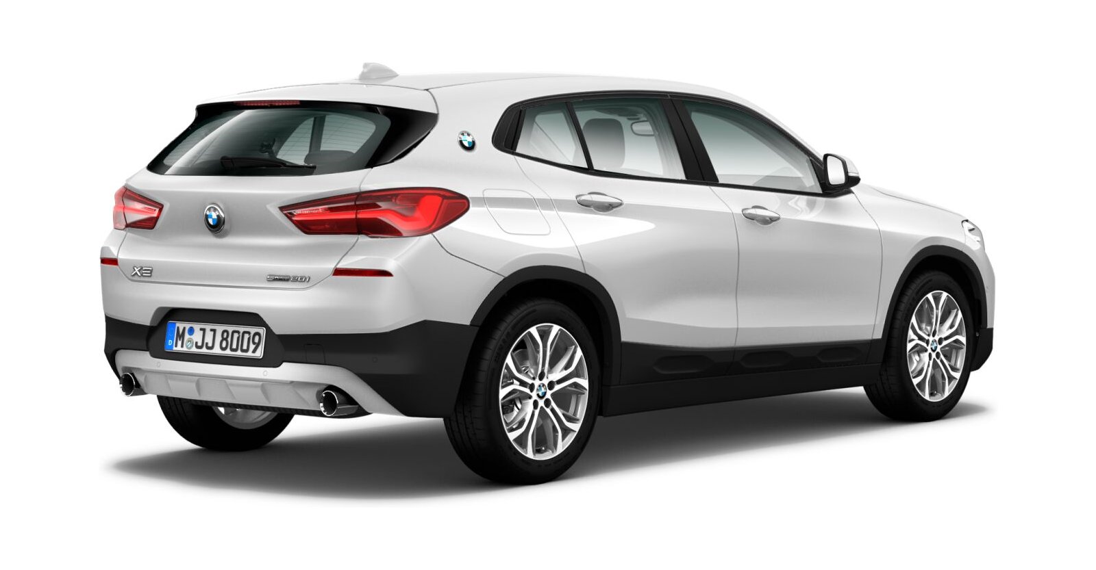 BMW BMW X in Weiß von hinten BMW BMW X in Weiß von hinten