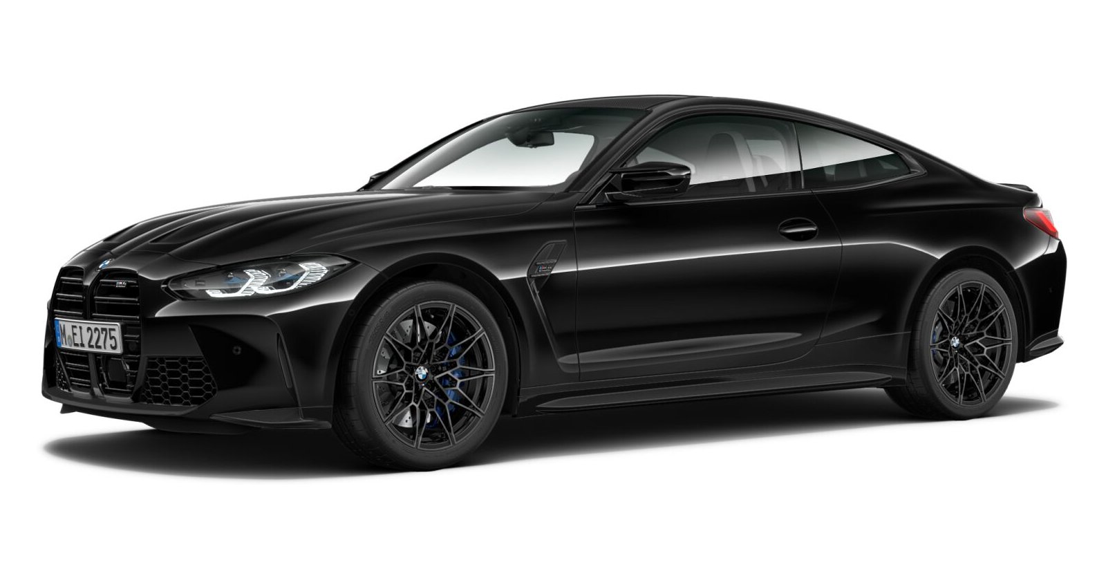 BMW M4 Competition Coupé in Schwarz von vorne BMW M4 Competition Coupé in Schwarz von vorne