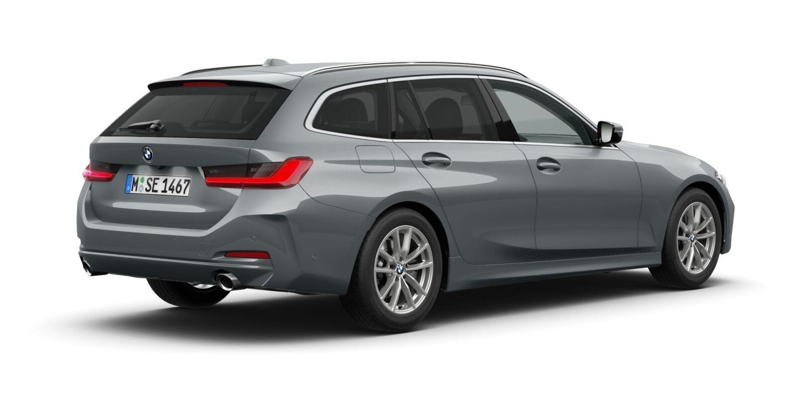 BMW BMW 3er in Grau von hinten BMW BMW 3er in Grau von hinten