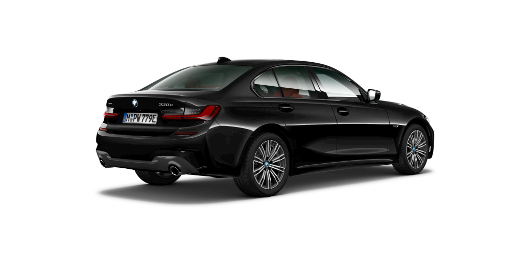 BMW BMW 3er in Schwarz von hinten BMW BMW 3er in Schwarz von hinten