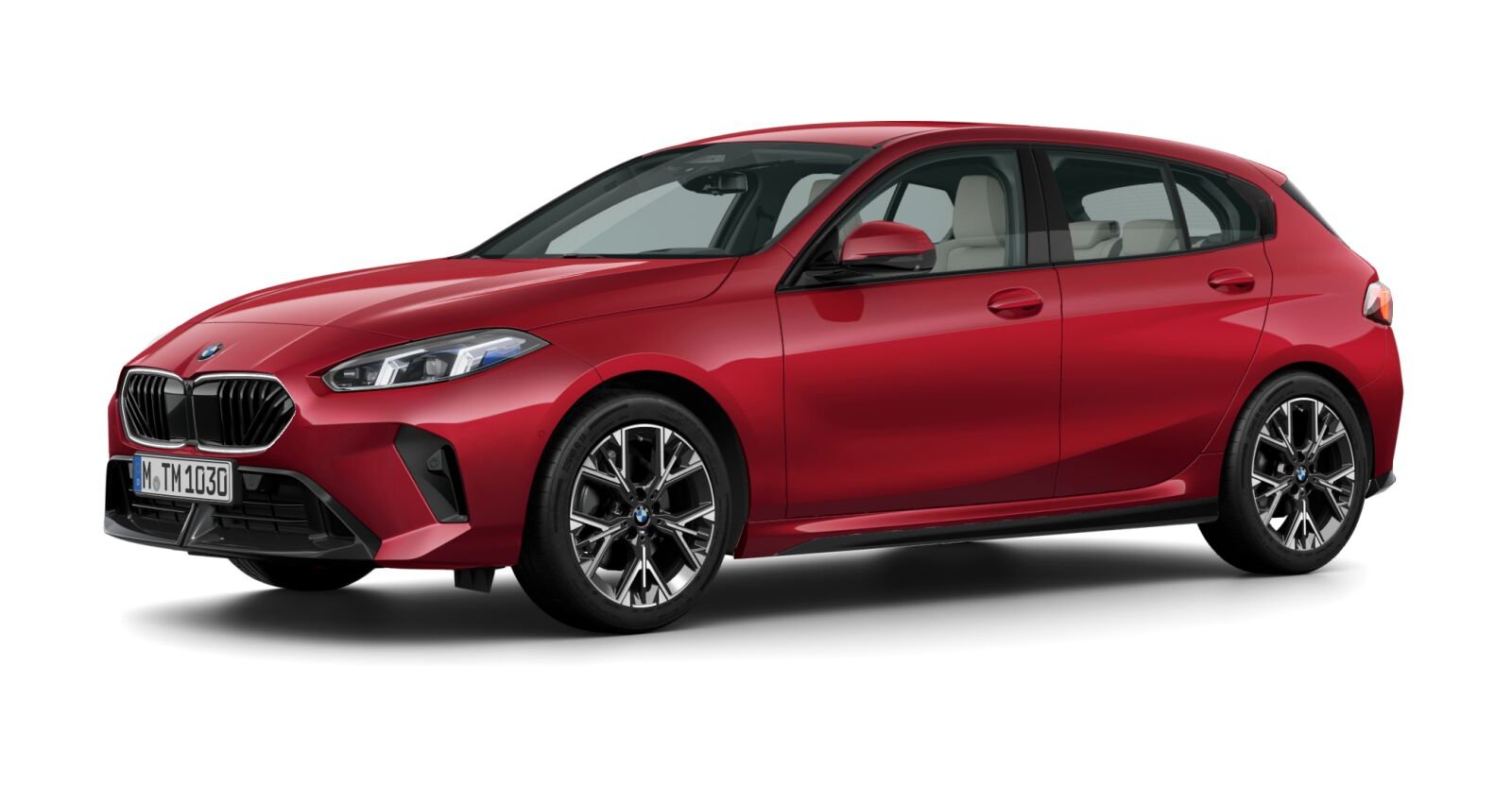 BMW 120d in Rot von vorne