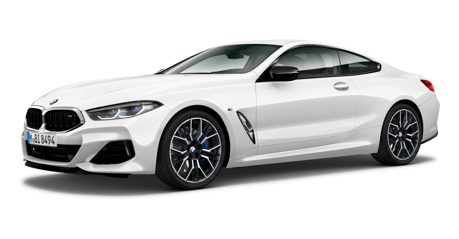 BMW M850i xDrive Coupé in Weiß von vorne BMW M850i xDrive Coupé in Weiß von vorne