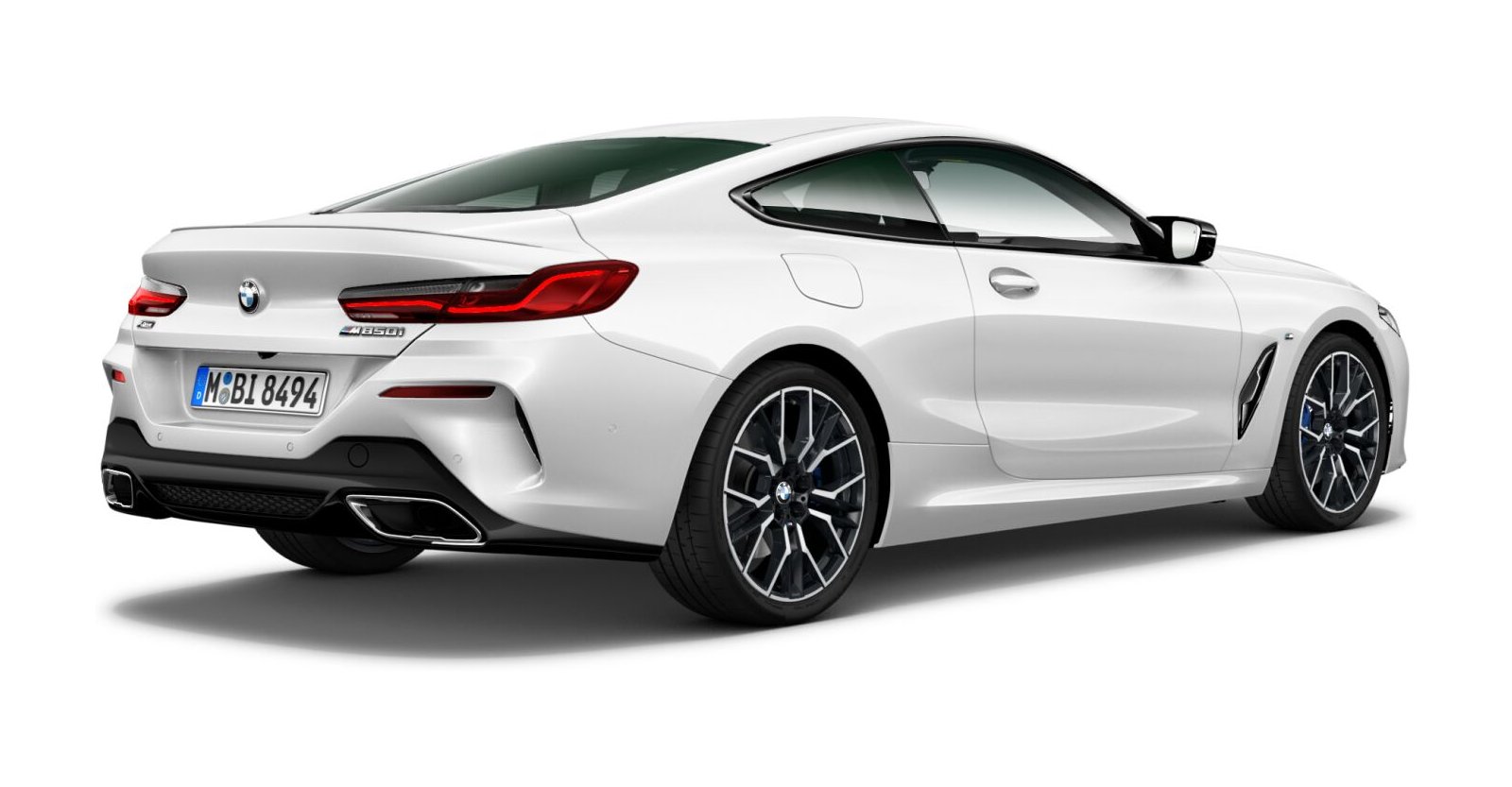 BMW BMW 8er in Weiß von hinten