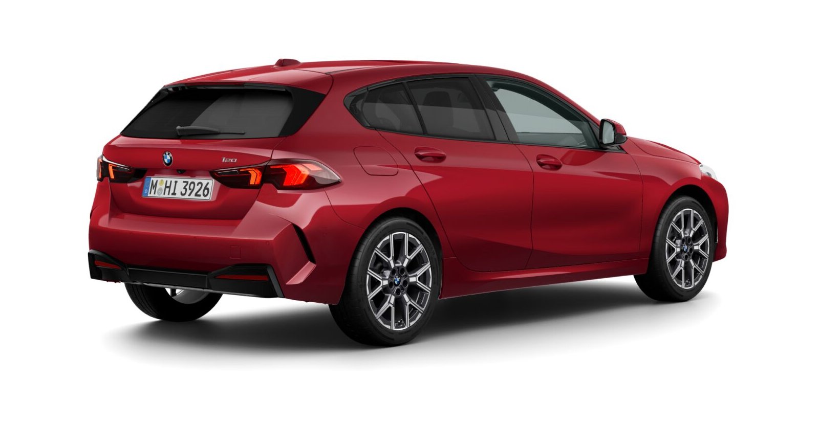 BMW BMW 1er in Rot von hinten BMW BMW 1er in Rot von hinten