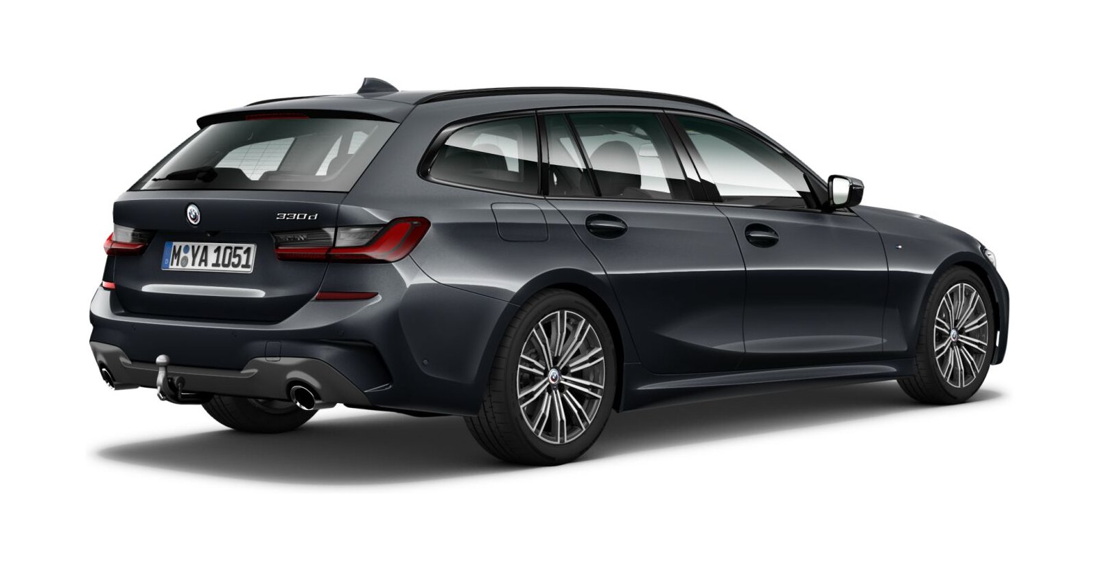 BMW BMW 3er in Grau von hinten BMW BMW 3er in Grau von hinten