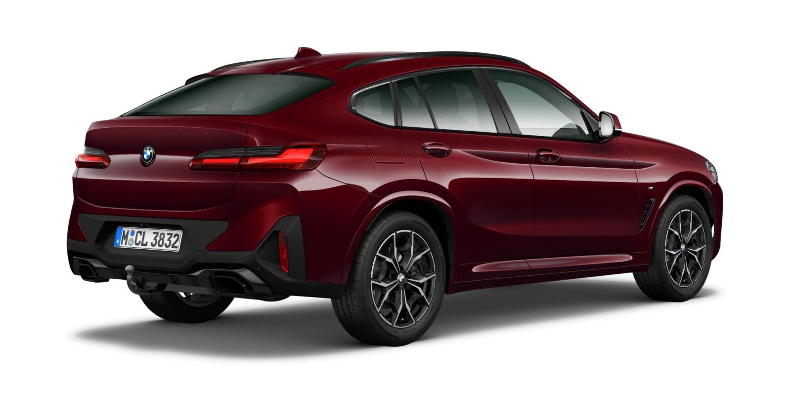 BMW BMW X in Rot von hinten