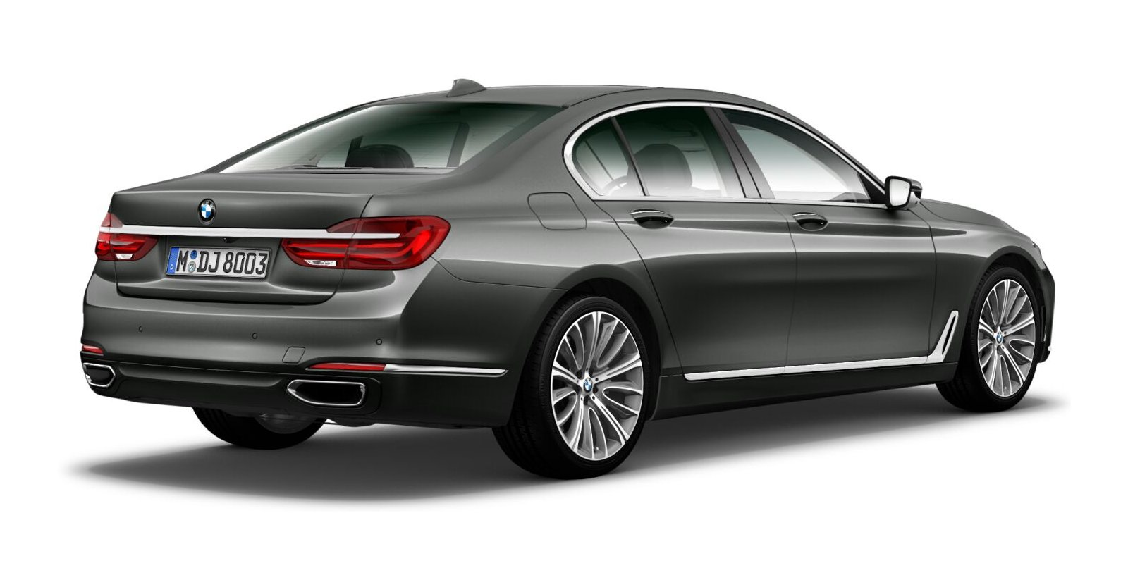 BMW BMW 7er in Grau von hinten BMW BMW 7er in Grau von hinten