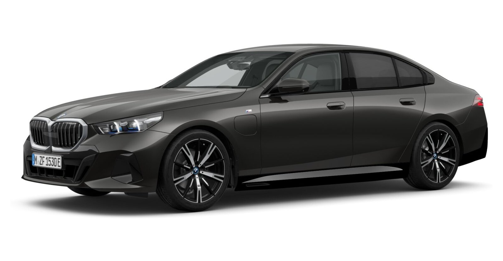 BMW 530e Limousine in Grau von vorne BMW 530e Limousine in Grau von vorne