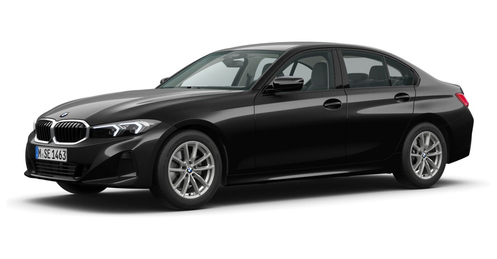 BMW BMW 3er in Schwarz von vorne BMW BMW 3er in Schwarz von vorne