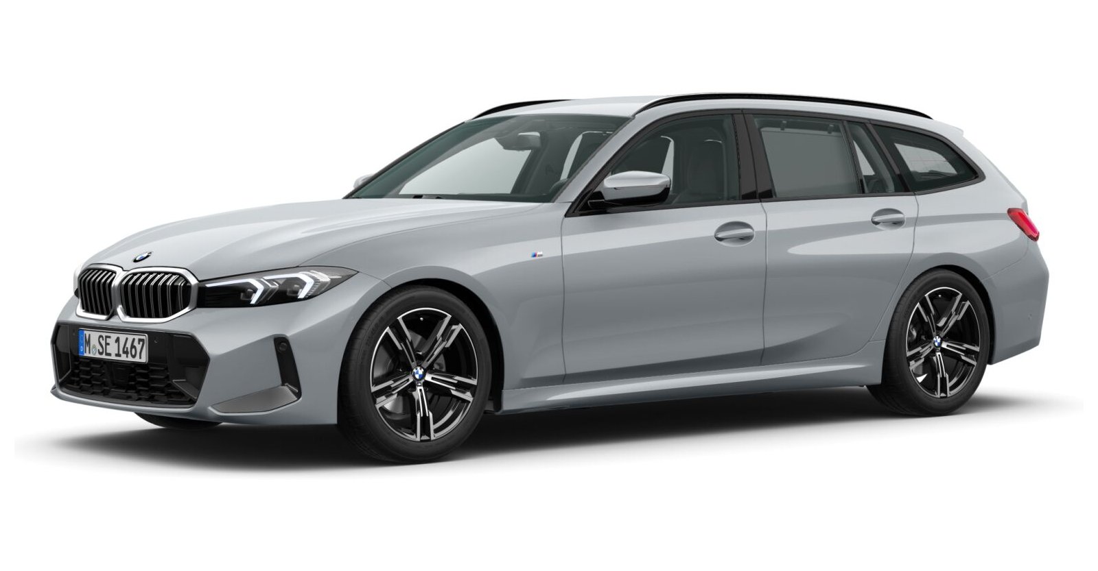 BMW 318i Touring in Grau von vorne