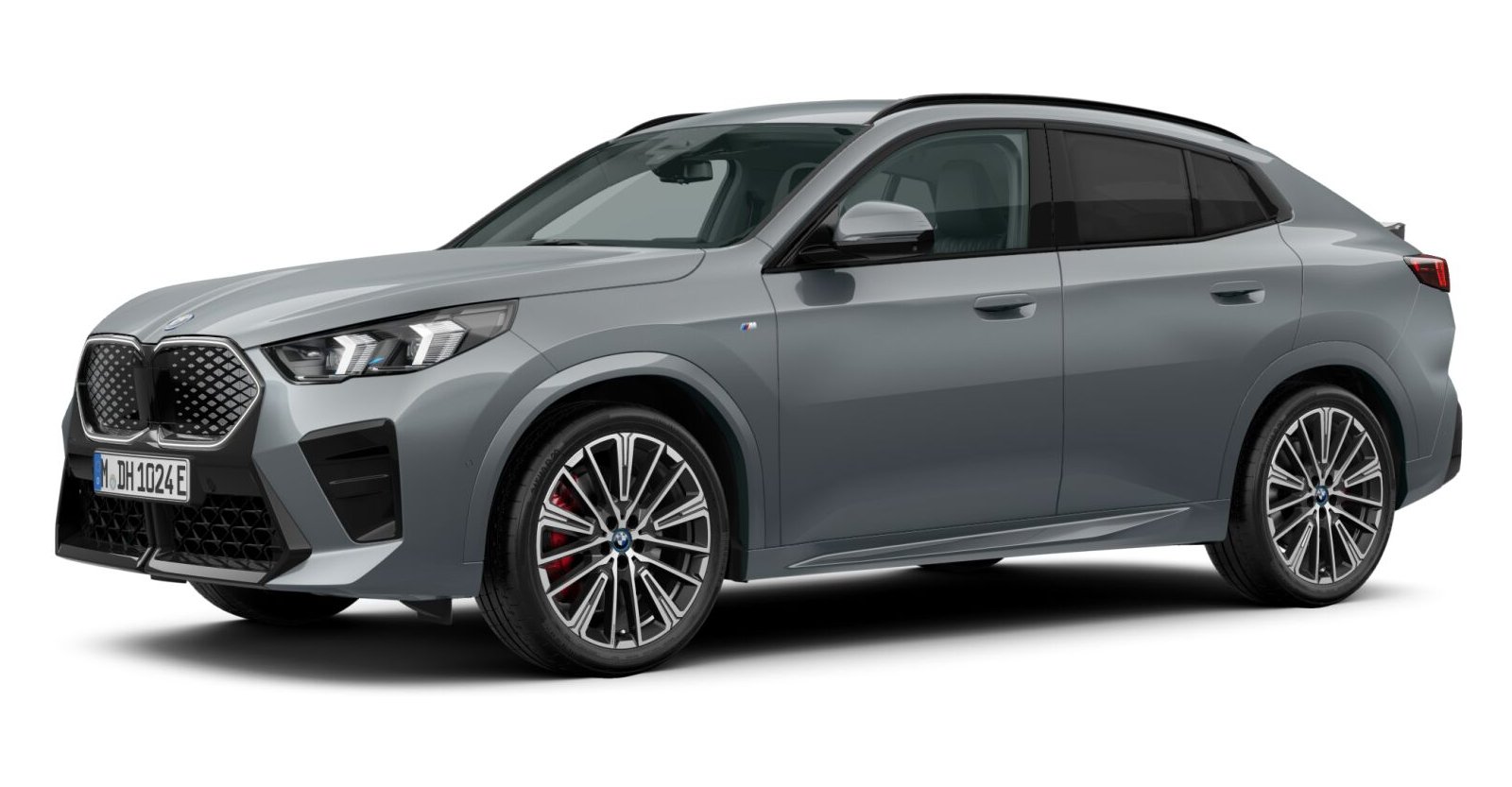 BMW iX2 xDrive30 in Grau von vorne