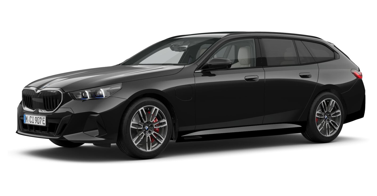 BMW BMW 5er in Schwarz von vorne