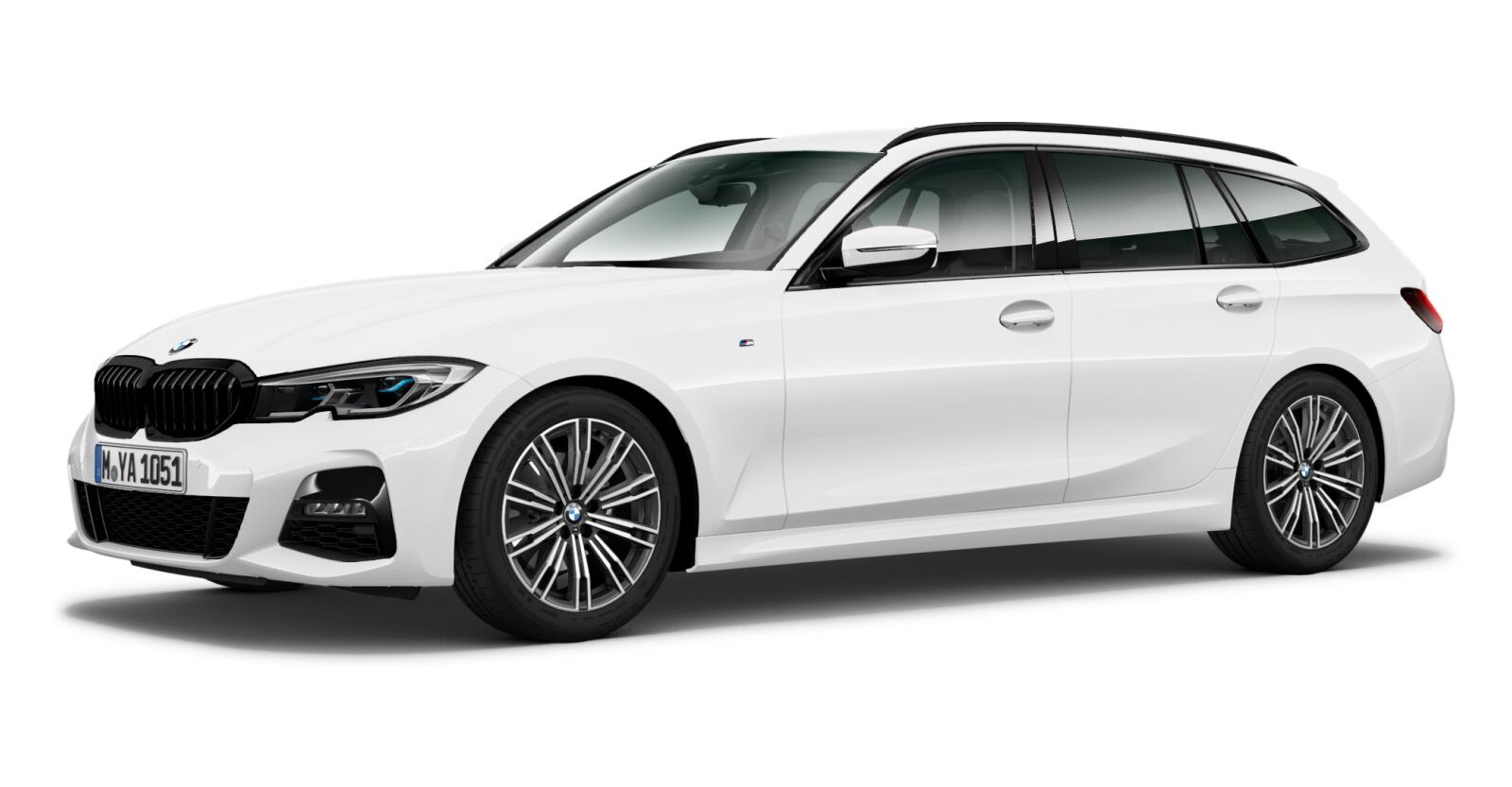 BMW BMW 3er in Weiß von vorne BMW BMW 3er in Weiß von vorne