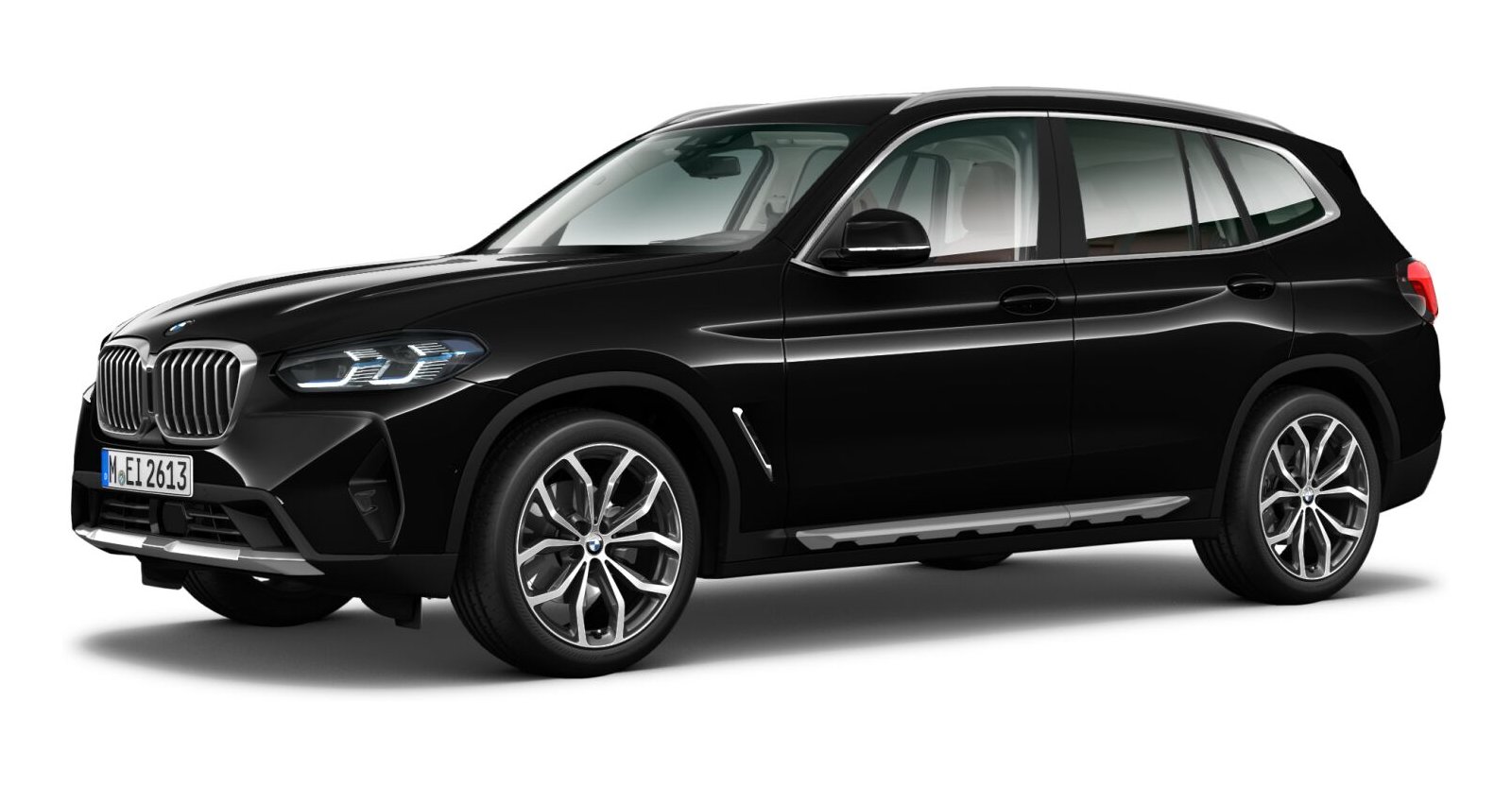 BMW X3 xDrive 30d in Schwarz von vorne