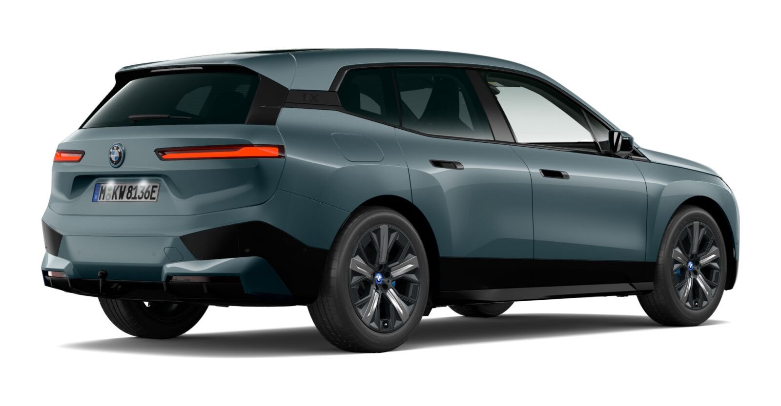 BMW BMW I in Blau von hinten BMW BMW I in Blau von hinten