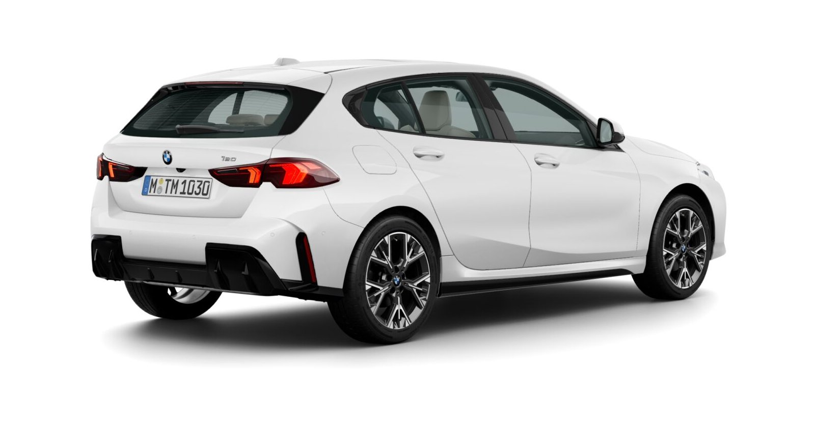BMW BMW 1er in Weiß von hinten