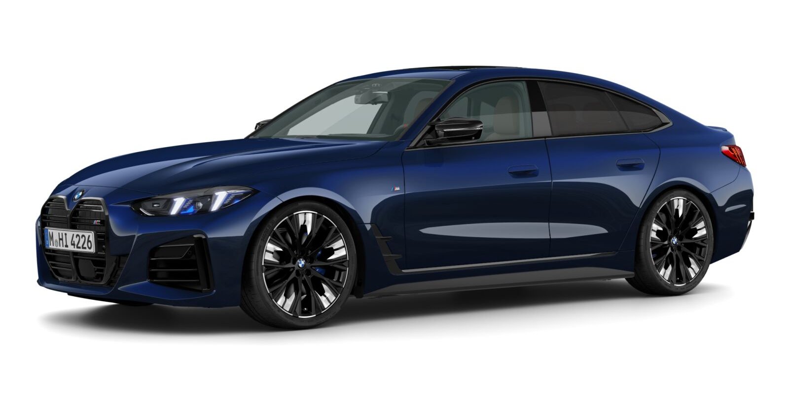 BMW M440i xDrive Gran Coupé in Blau von vorne