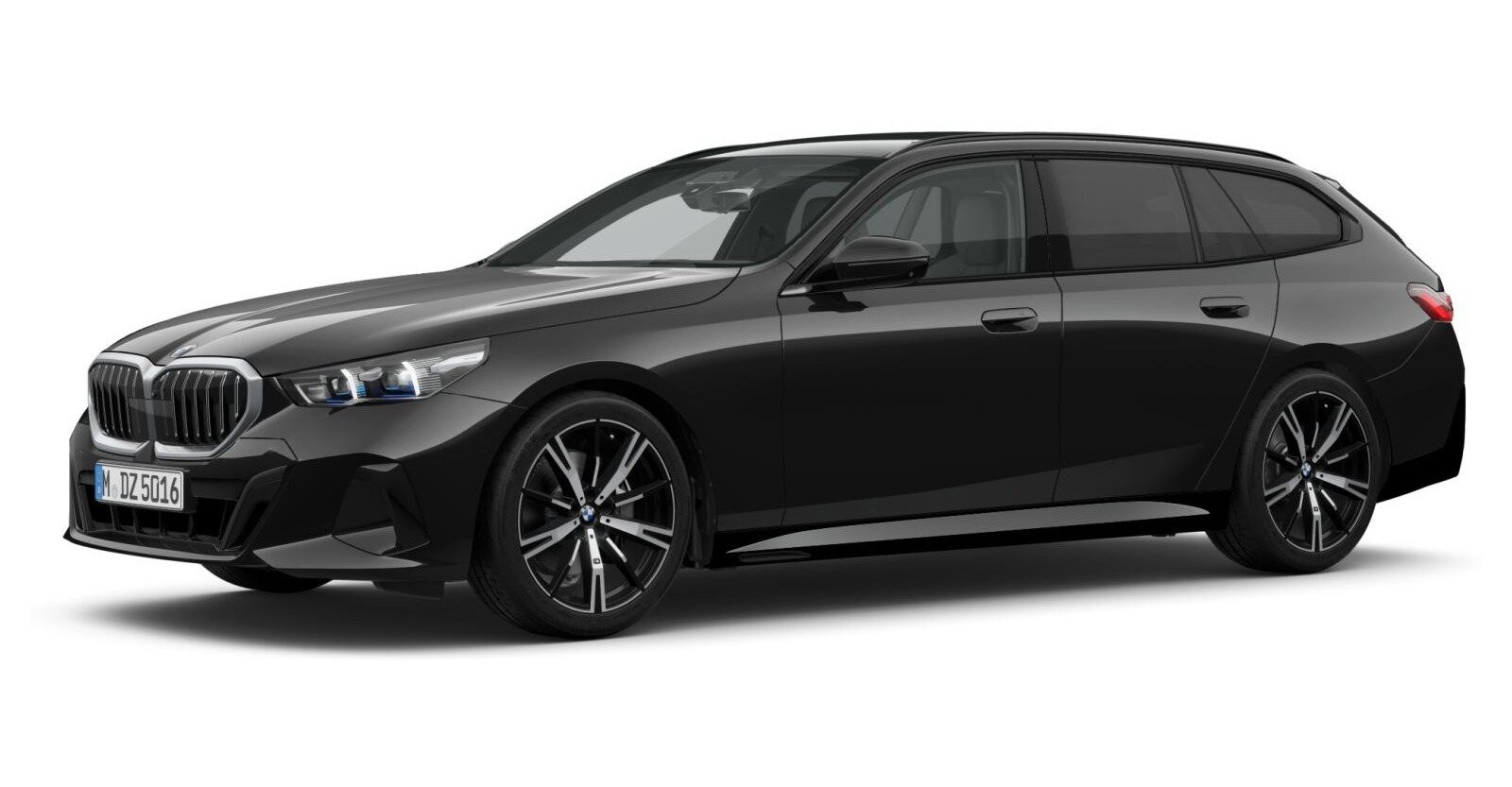 BMW 540d xDrive Touring in Schwarz von vorne BMW 540d xDrive Touring in Schwarz von vorne