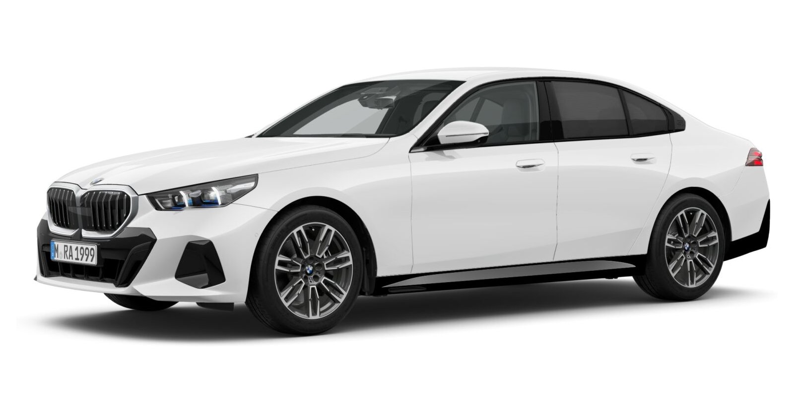 BMW 540d xDrive Limousine in Weiß von vorne BMW 540d xDrive Limousine in Weiß von vorne
