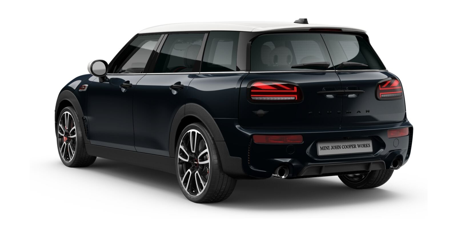 MINI MINI Clubman in Schwarz von hinten MINI MINI Clubman in Schwarz von hinten
