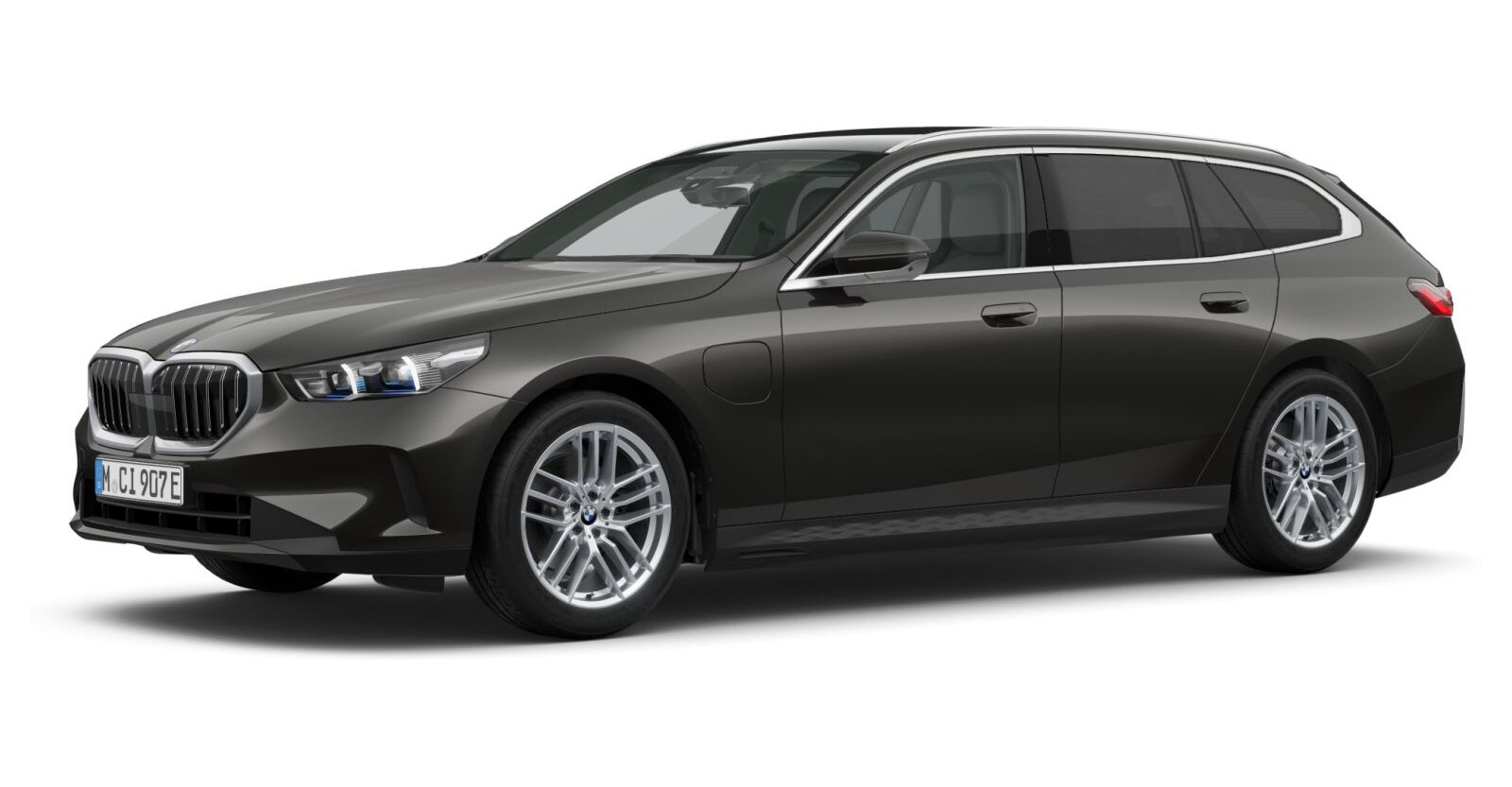 BMW 530e Touring in Grau von vorne BMW 530e Touring in Grau von vorne