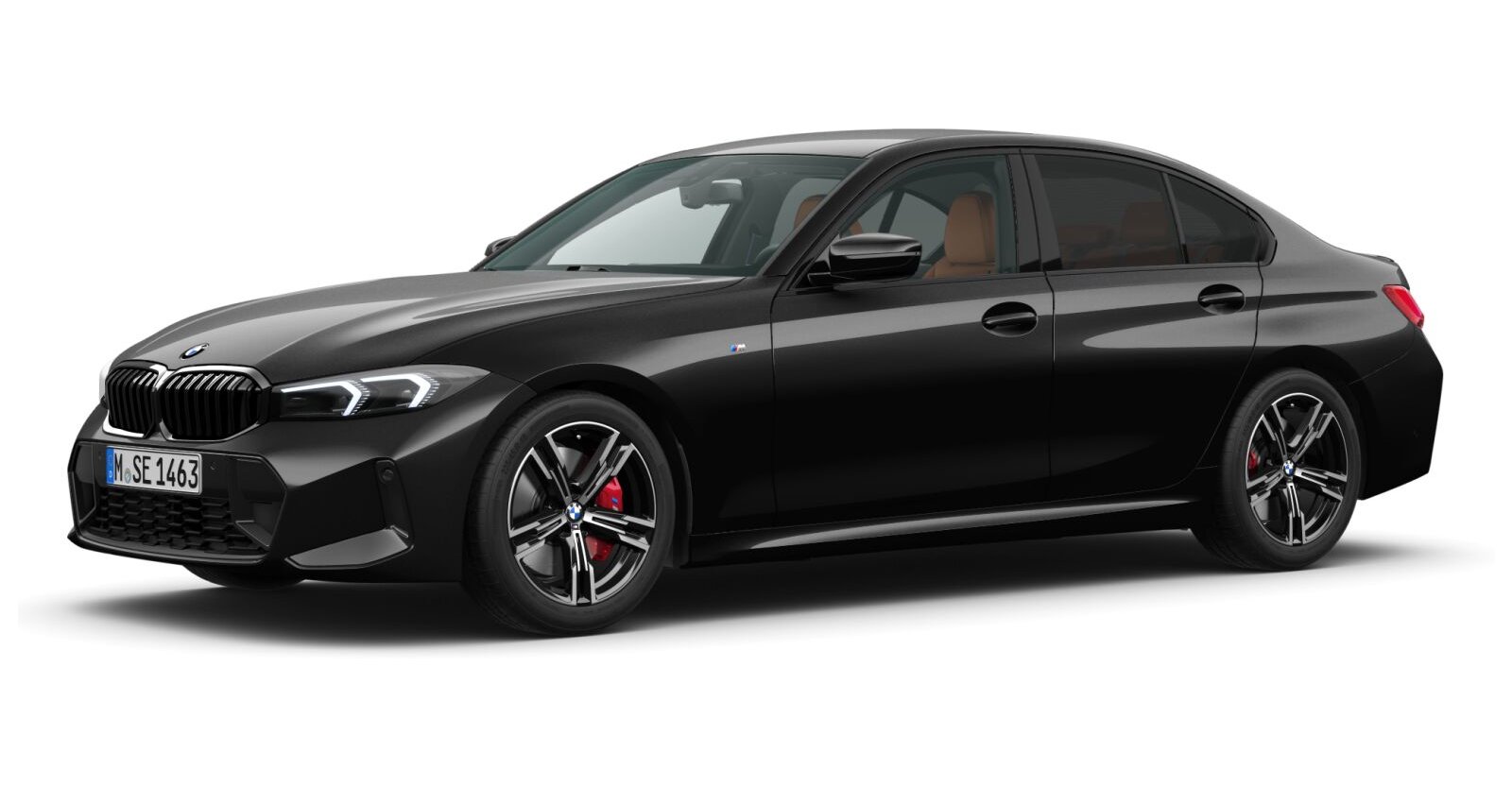 BMW BMW 3er in Schwarz von vorne BMW BMW 3er in Schwarz von vorne