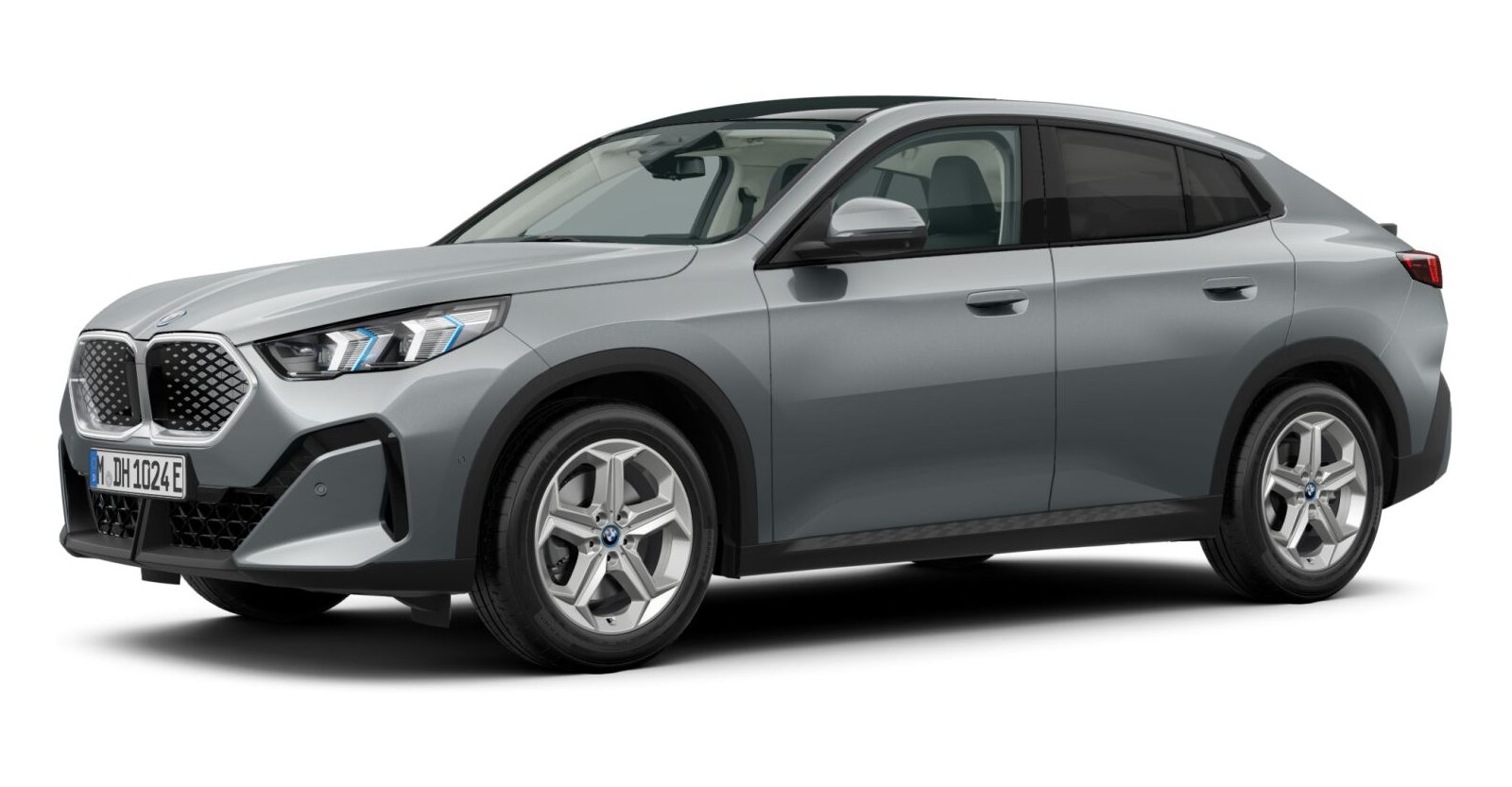 BMW iX2 xDrive30 in Grau von vorne BMW iX2 xDrive30 in Grau von vorne