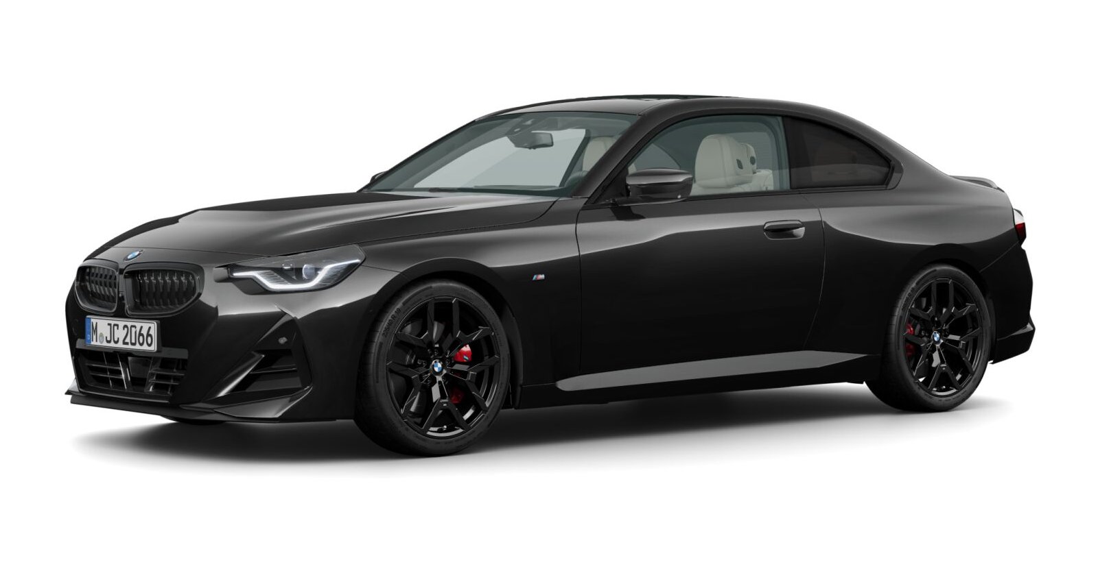 BMW BMW 2er in Schwarz von vorne BMW BMW 2er in Schwarz von vorne