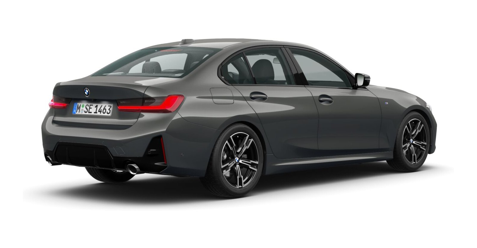 BMW BMW 3er in Grau von hinten BMW BMW 3er in Grau von hinten
