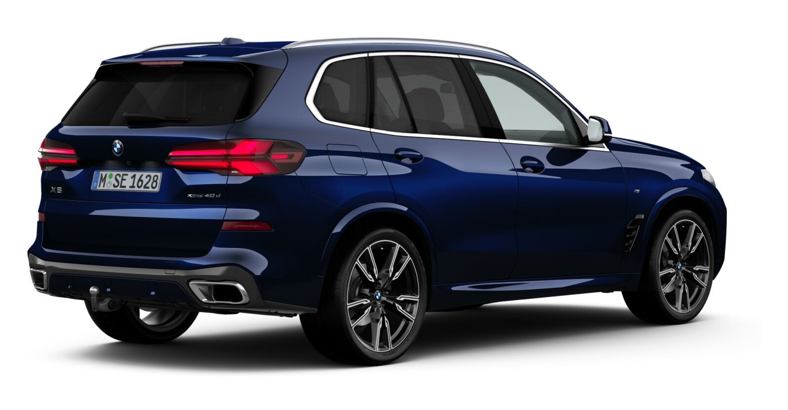 BMW BMW X in Blau von hinten BMW BMW X in Blau von hinten