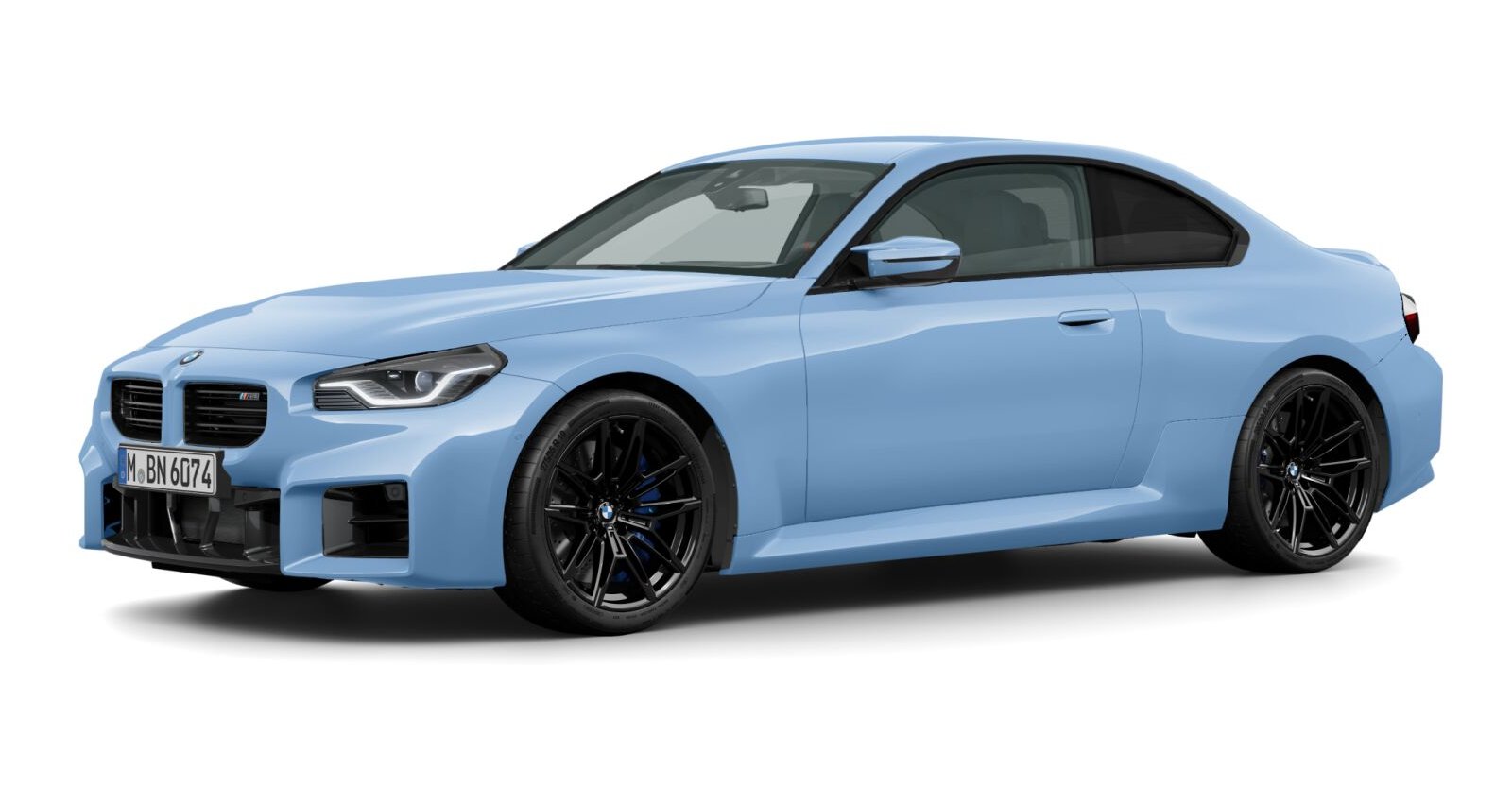 BMW M2 Coup&eacute; in Blau von vorne