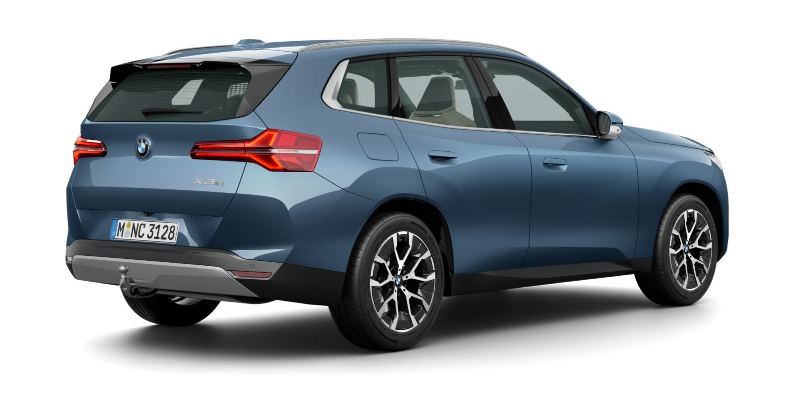 BMW BMW X in Blau von hinten BMW BMW X in Blau von hinten