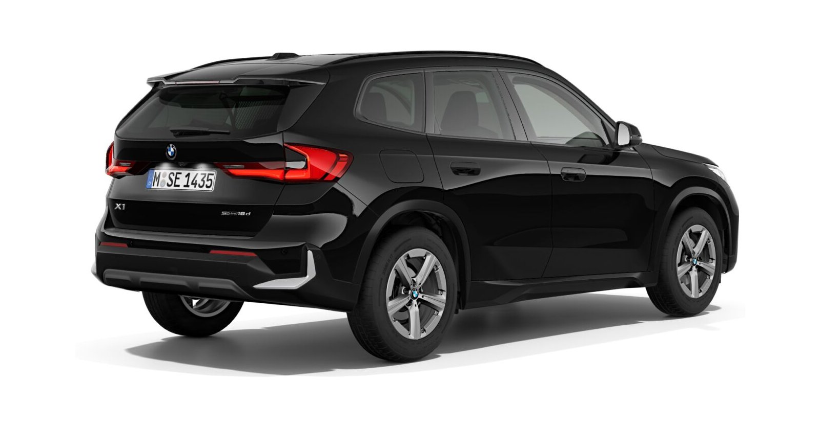 BMW BMW X in Schwarz von hinten