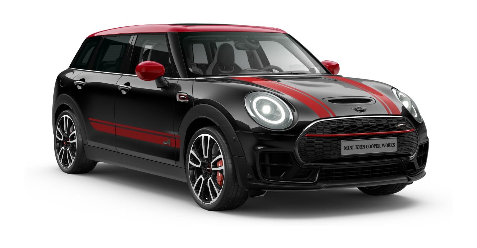 MINI JCW Clubman ALL4 in Schwarz von vorne