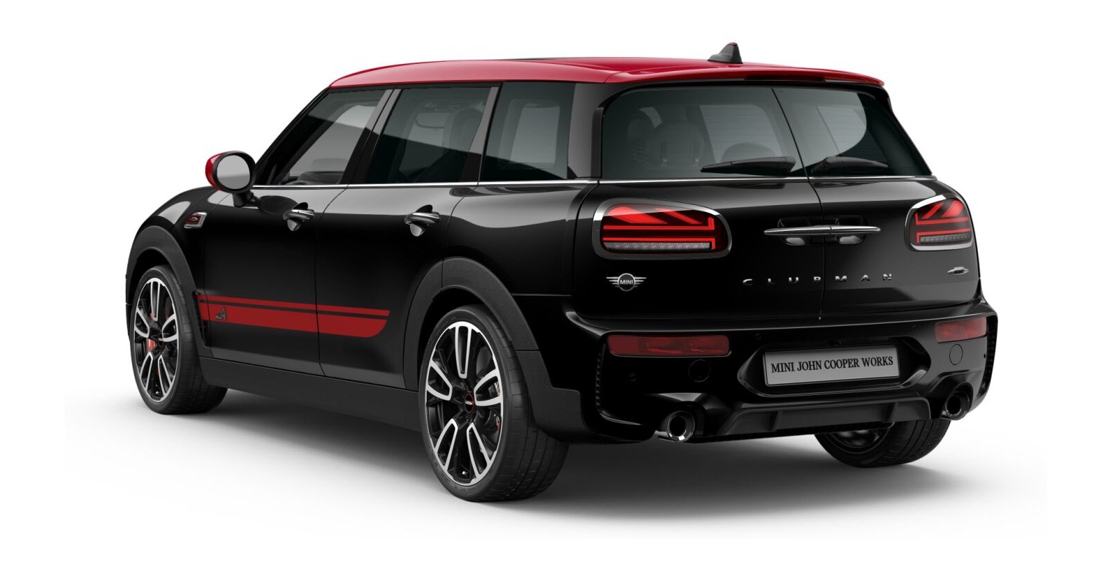 MINI MINI Clubman in Schwarz von hinten