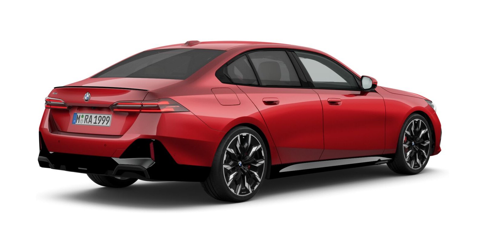BMW BMW 5er in Rot von hinten BMW BMW 5er in Rot von hinten