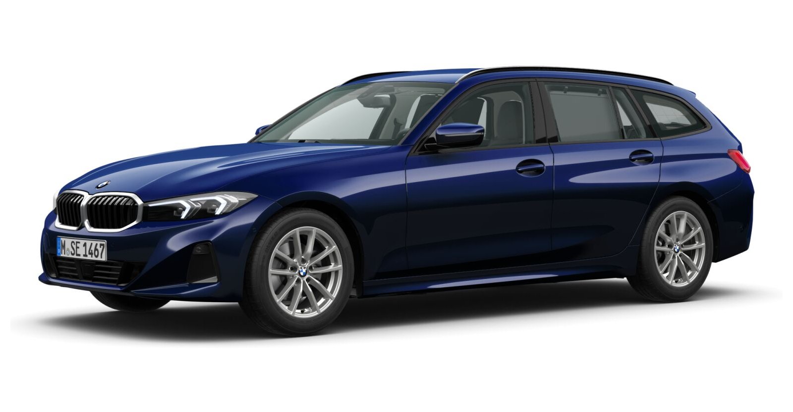 BMW 318i Touring in Blau von vorne BMW 318i Touring in Blau von vorne