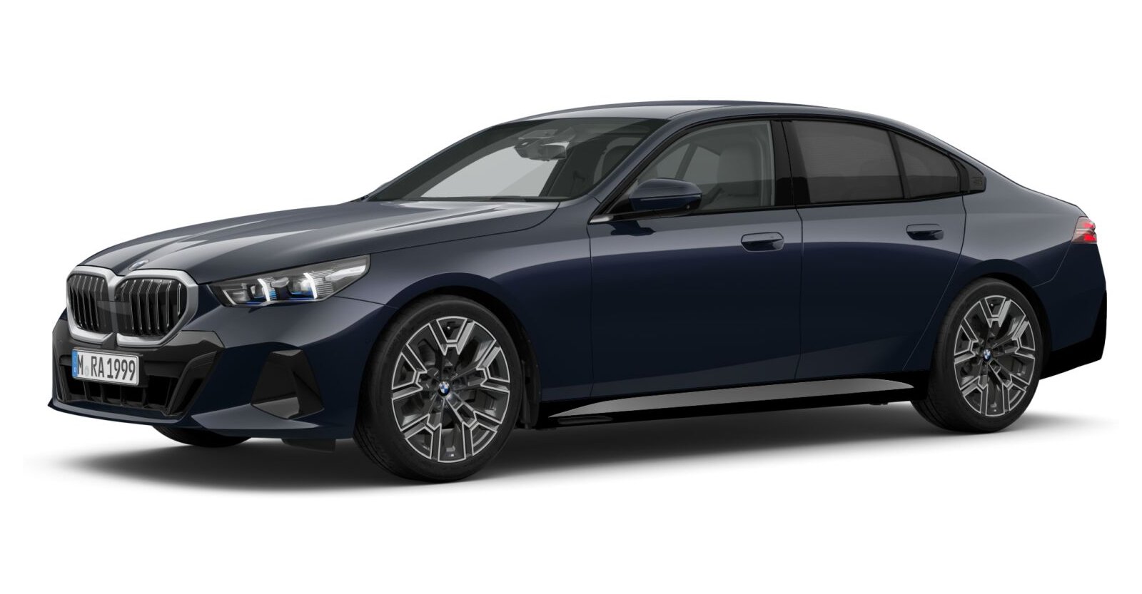 BMW BMW 5er in Schwarz von vorne