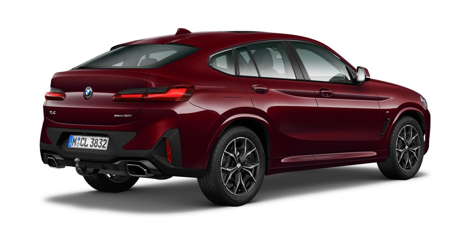 BMW BMW X in Rot von hinten BMW BMW X in Rot von hinten