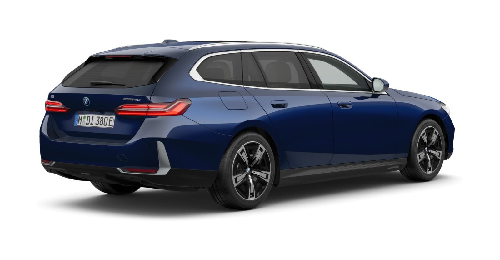 BMW BMW I in Blau von hinten BMW BMW I in Blau von hinten