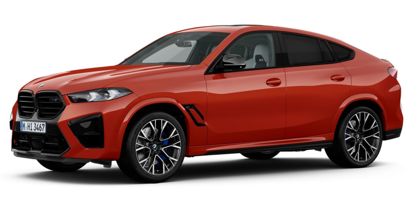 BMW X6 M in Rot von vorne BMW X6 M in Rot von vorne