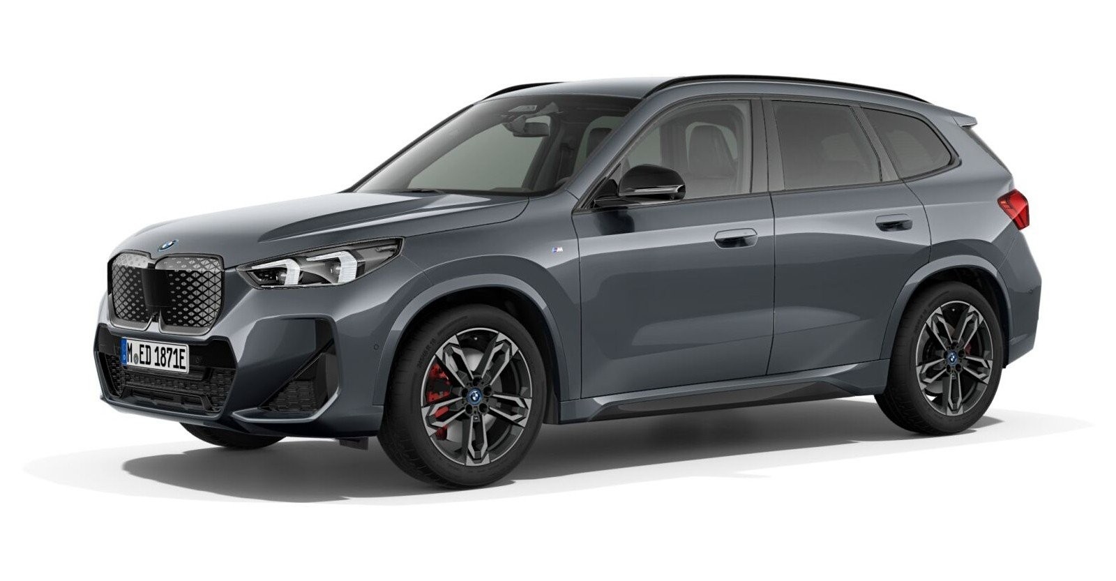 BMW iX1 xDrive30 in Grau von vorne