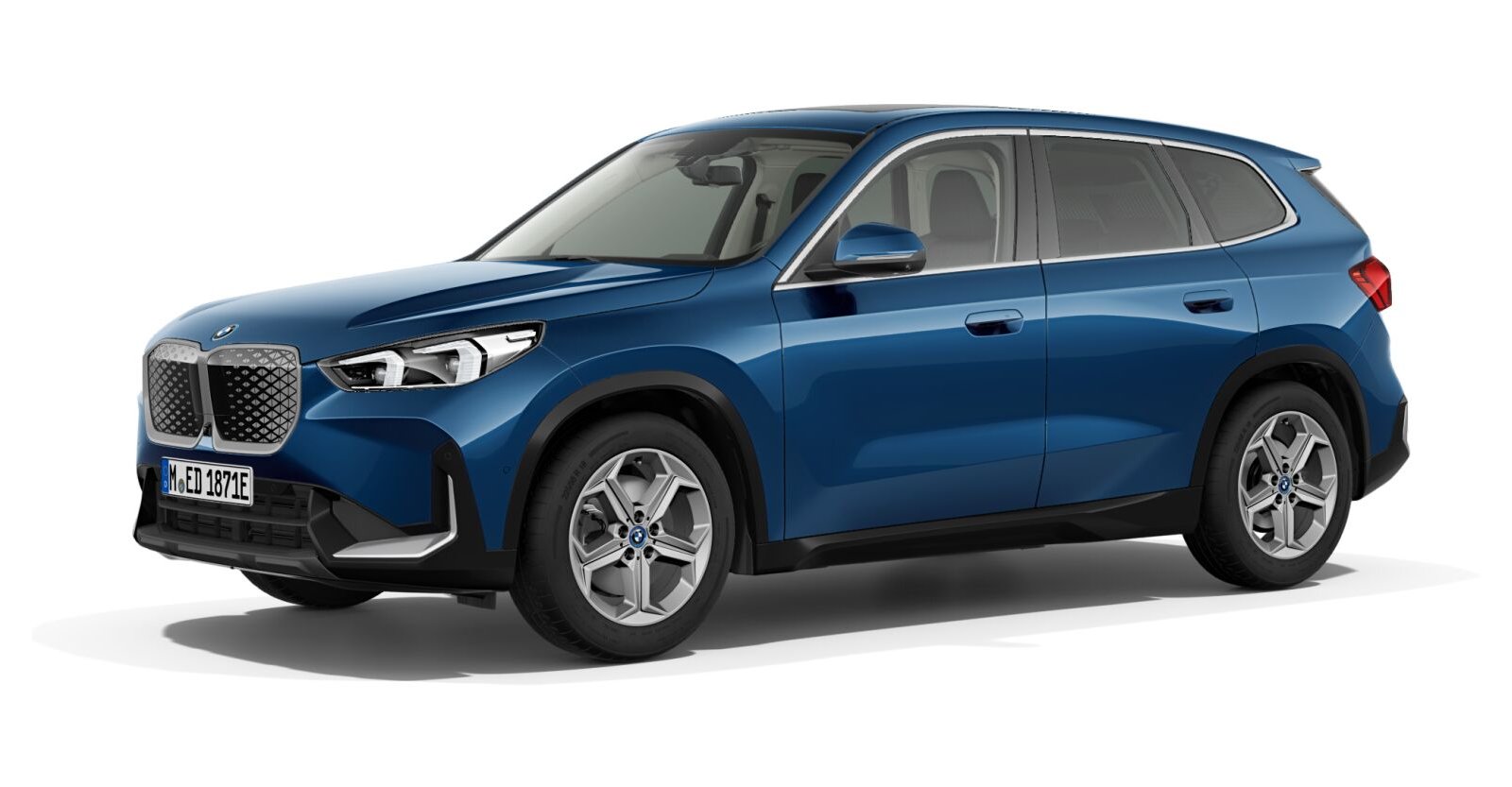 BMW BMW I in Blau von vorne