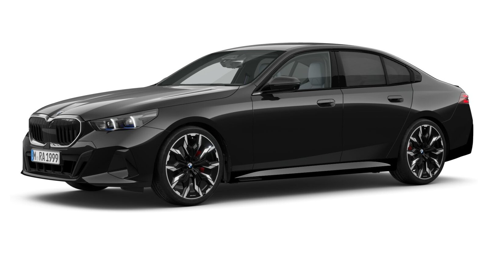 BMW BMW 5er in Schwarz von vorne