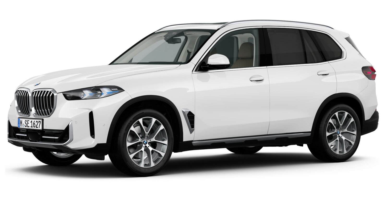 BMW X5 xDrive30d in Weiß von vorne
